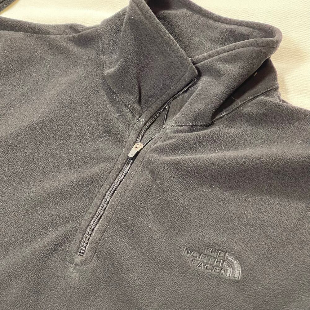The North Face Men’s L Black 1/4 Zip Fleece Pullover TA 100 Outdoor Hiking